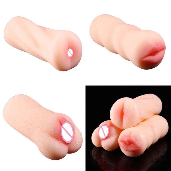 NXY Masturbatori sessuali Automatico Uomo Masturbatore Grandi glutei Stock Toys Silicone artificiale vaginale Gay Figa di gomma Dildon Toy 220127