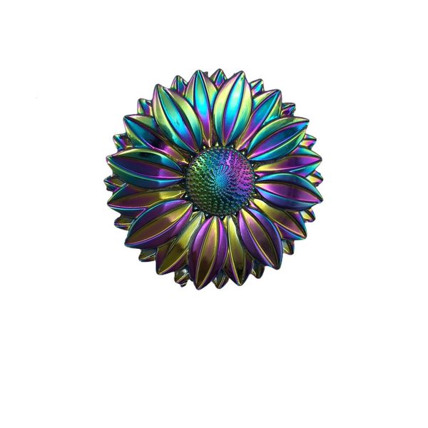 

finger toys metal zinc alloy chrysanthemum shape colorful tip gyroscope bare straight