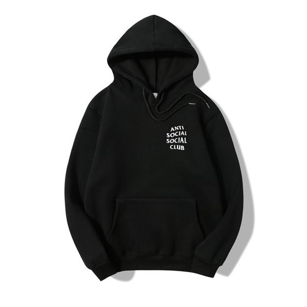 

gaojie anti social club gd net red autumn winter letter men's and women's loose cotton couple's, Black