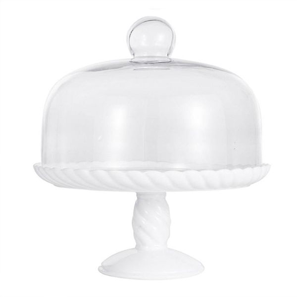 

dishes & plates nordic fruit plate glass cover cake tray zero household tableware white ceramic wedding dessert storage