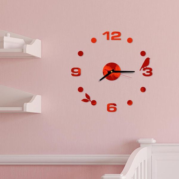 

wall clocks modern large clock 3d mirror sticker unique big number watch diy decor art decal home decoration