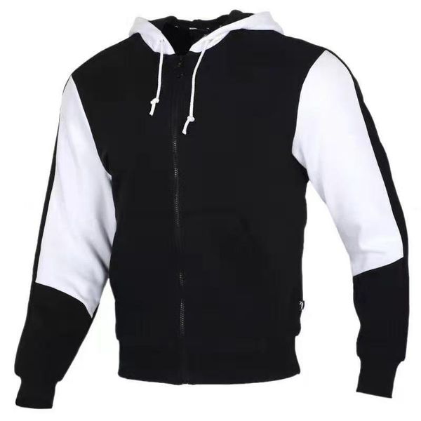 

men's hoodies & sweatshirts 2021 autumn and winter splicing fitness sportswear for men women hooded pullover zipper sweaters, Black
