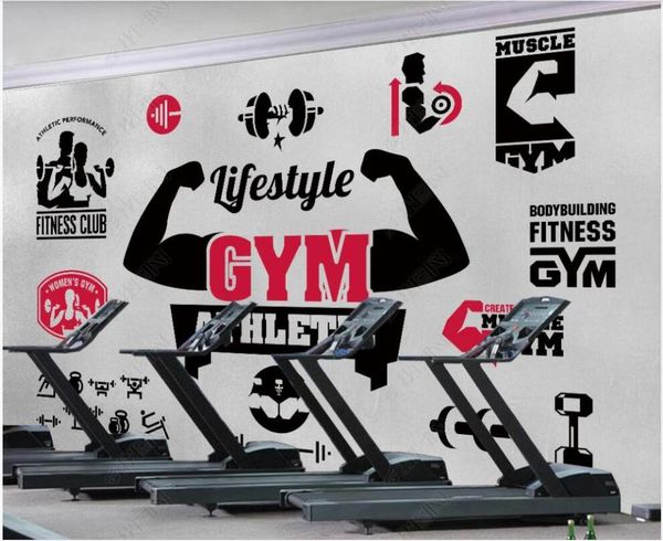 

wallpapers 3d po wallpaper on the wall custom mural cartoon sport gym exercising home decor living room for walls 3 d in rolls