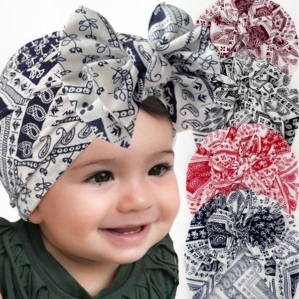 

caps & hats floral big bowknot baby hat turban soft elastic born toddler beanies bonnet cute autumn warm kid head wrap for girl boy1, Yellow