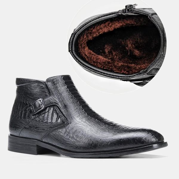 

40-46 men boots winter comfortable non-slip 2021 warm mens winter shoes, Black