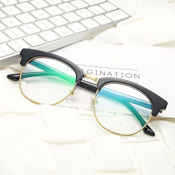 

fashion sunglasses frames logorela alloy glasses frame men ultralight women vintage round prescription eyeglasses retro optical eyewear 1600, Black