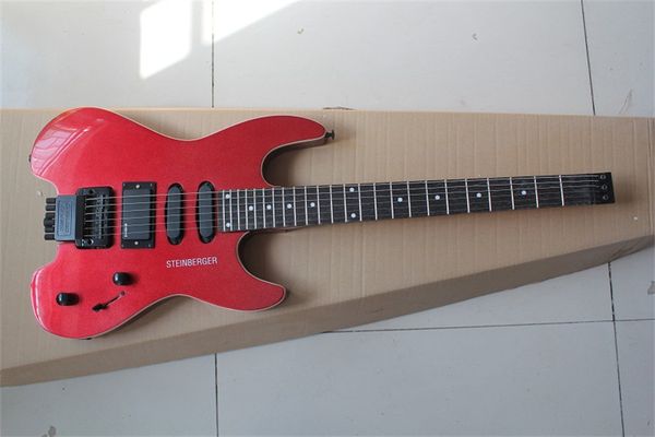 

custom edition blue headless electric guitar maple fingerboard black accessories can be customized guitars