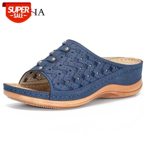 

new slippers women shoes 2021 new soft beach shoes woman outdoor summer sandals plus size non-slip casual mothers sandals women #td0a, Black