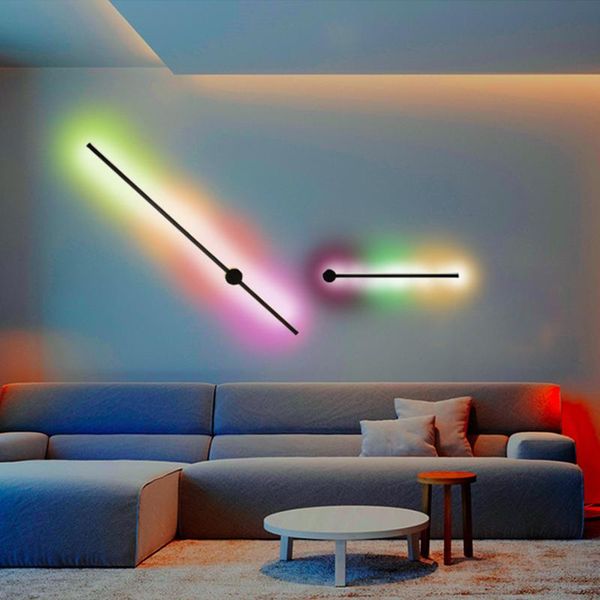 

wall lamp modern led rgb remote control adjustable coloful light living room decoration bathroom fixtures