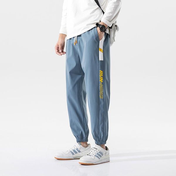 

men's pants harajuku jogger leisure trousers men hip hop streetwear cargo 2021 fashion mens black blue khaki grey