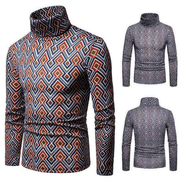 

fashion sweater autumn and winter men's european plush turtleneck diamond long sleeve bottom shirt q143, White;black