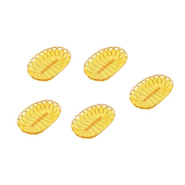 

cat beds & furniture 5pcs imitation rattan woven baskets fruit storage