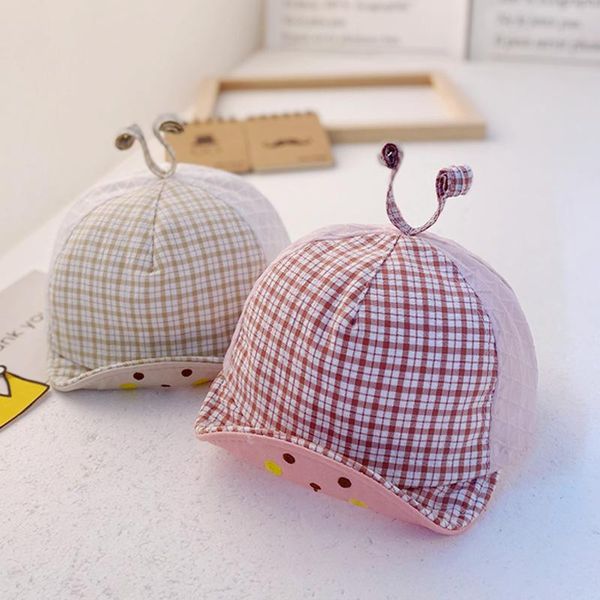 

caps & hats j025 6-30 month adjustable plaid baby duck cap infant kids sun hat cute cartoon spring summer toddler boy girl, Yellow