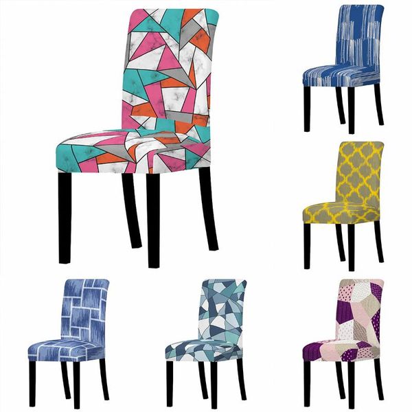 

chair covers geometric printing removable cover stretch elastic slipcovers restaurant for weddings banquet folding el covering