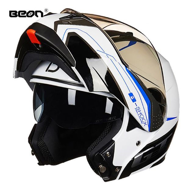

motorcycle helmets beon filp up motocross helmet men women casco moto motorbike capacete double visor full face racing