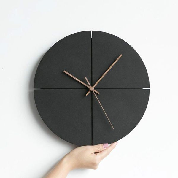 

wall clocks nordic clock modern design creative living room decoration personality household watches silent home decor klok