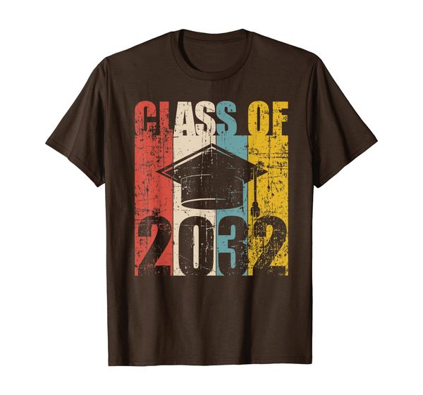 

class of 2032 t-shirt vintage future kindergarten graduation t-shirt, White;black
