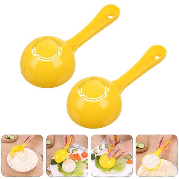

chopsticks 2pcs durable rice spoon sushi scoop for home (yellow)