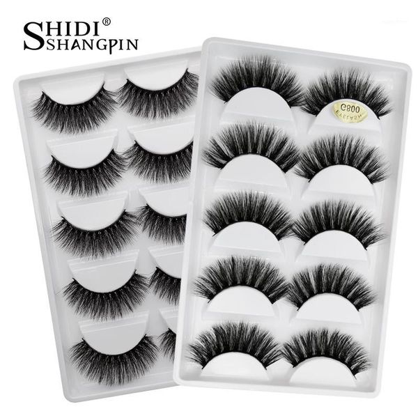 

false eyelashes 5 pairs mink thick lashes natrual fake faux cils maquillage1