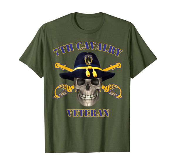 

7th cavalry - for army vets of seventh cavalry t-shirt, White;black