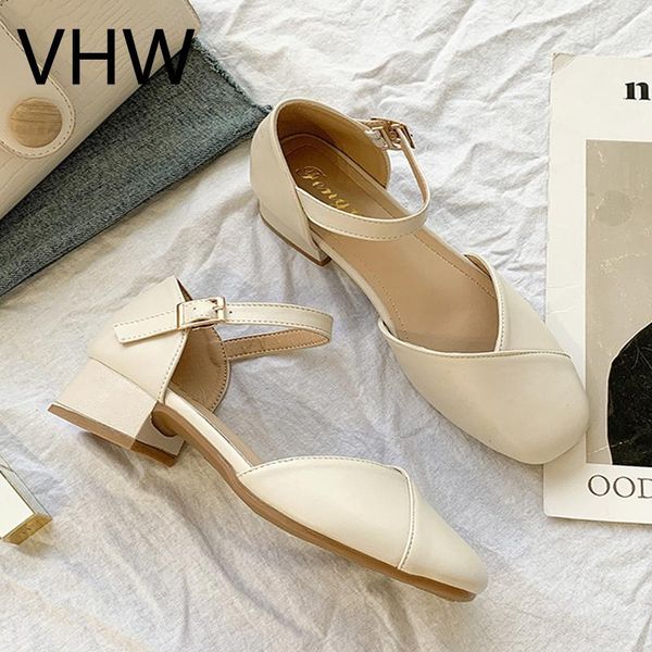 

sandals women 2021 summer square toe mid heels fashion leather shoes elegant beige pumps lady classic female, Black