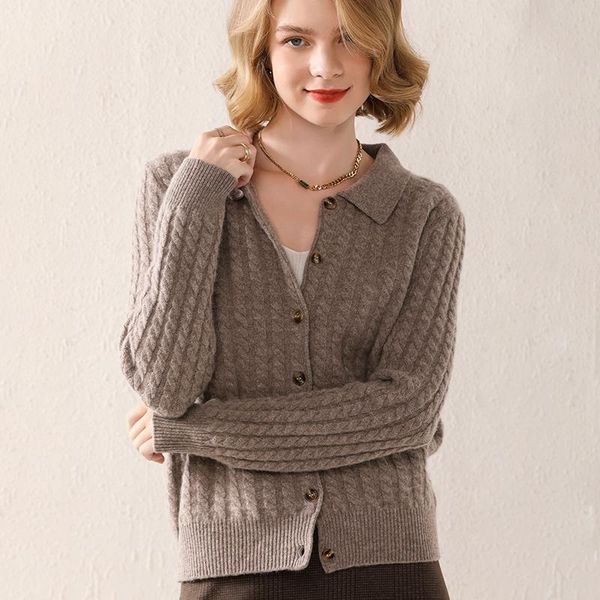 

women's sweaters cashmere sweater cardigan 100% pure wool knitting coat long-sleeved pullover color slimming top, White;black