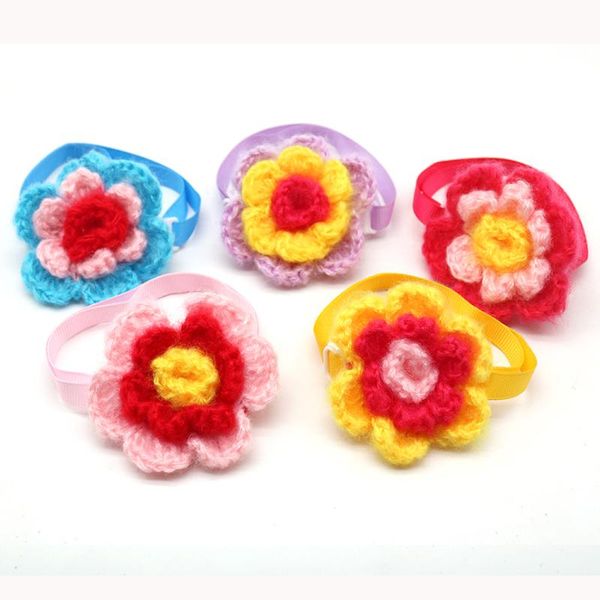 

dog apparel 60pcs wool bow tie winter pet products grooming accessories cat puppy bowtie collar dogs pets