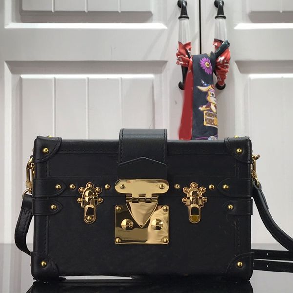 

black crossbody box bag ladies old flower flap shoulder handbag fashion case pouch messegner wallets classic monogram canvas fabric