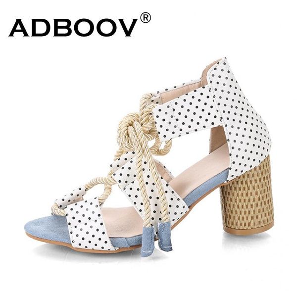 

high heels sandals women rope strap peep toe ladies plus size 35 - 43 sandalias mujer 2021, Black