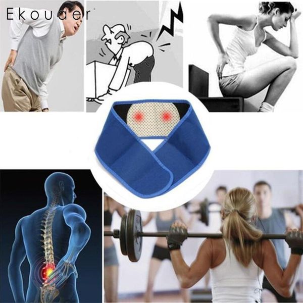 

waist brace support self-heating magnetic therapy lumbar protector lower back belt muscle strains pain relief, Black;gray