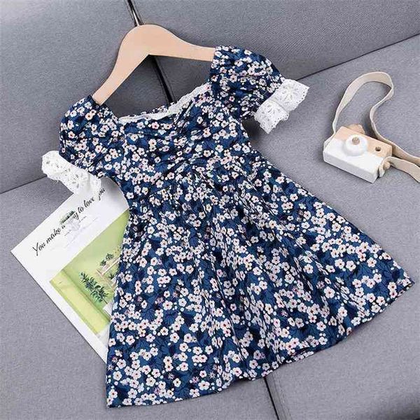 

gooporson summer flower girls dresses lace short sleeve princess dress vestidos party korean fashion toddler kids costume 210715, Red;yellow