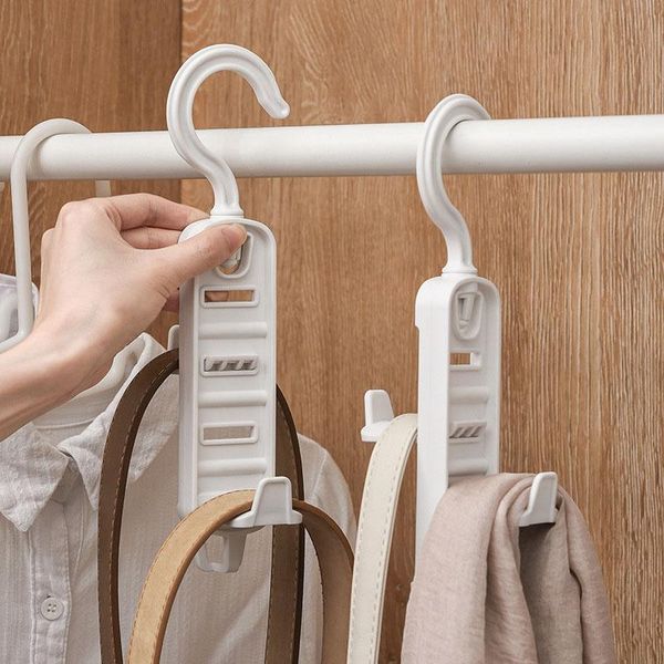 

1pc household multifunctional coat rack bag hanger rotatable and adjustable double hook scarf for bags belts scarves hooks & rails