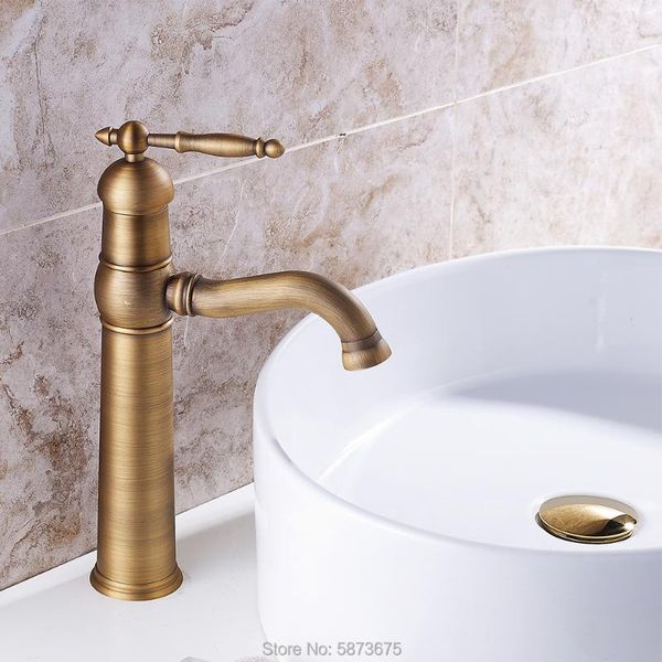

antique brass bathroom basin faucet single handle washbasin european style sink faucets