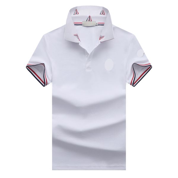 

casual monclair mens t shirts colour neck embroidered letter badge womens tees 3color, White;black
