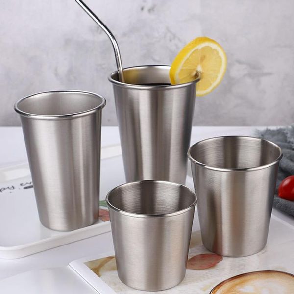 

cups & saucers 530ml metal stainless steel cup mug drink coffee beer tumbler travel home office