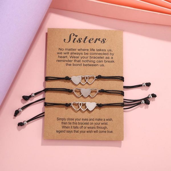 

charm bracelets hollow heart-shaped bracelet jewelry parent-child stainless steel western style meaningful butterfly, Golden;silver
