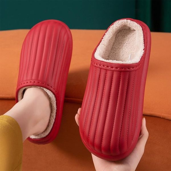 

women eva slippers winter warm suede plush house indoor outdoor lovers memory foam zapatillas mujer, Black