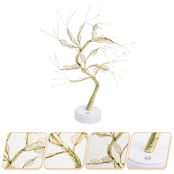 

strings creative golden tree ornamental night light desktree-shaped ornament