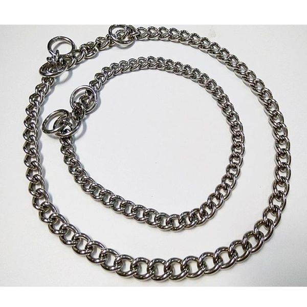 

dog collars & leashes stainless steel collar p chain two sides polished necklace lead leash