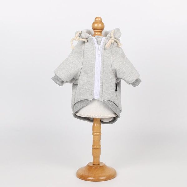 

dog clothes organic cotton sports hooded four-legged gray pet apparel