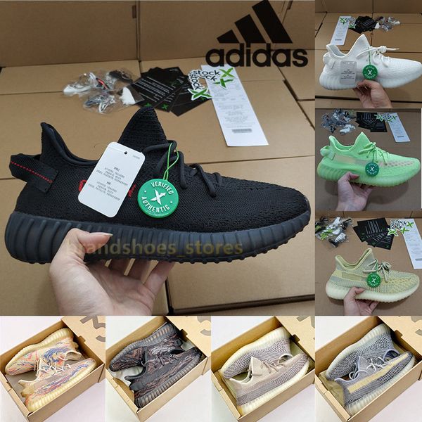 

yeezy 350 kanye west v2 mens running shoes mx oat rock ash pearl stone leaf israfil carbon black staric zebra zyon bred womens trainers 36-4