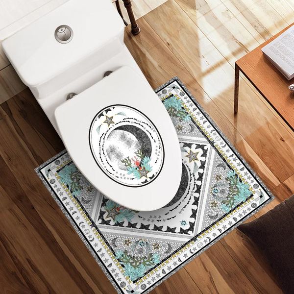 

wallpapers self adhesive wallpaper toilet cover stickers bathroom ground floor sticker waterproof fashion pattern diy home decoration