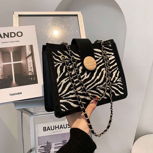 

fashion women single shouldre crossbody bag pu leather female handle bags simple zebra pattern ladi chains clutch purse