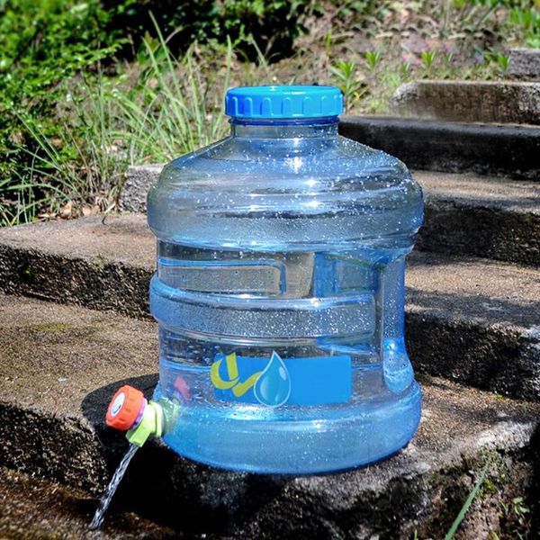 

car organizer 11.3l water bucket grade thickened pc tank outdoor camping large capacity drinking container carrier with faucet