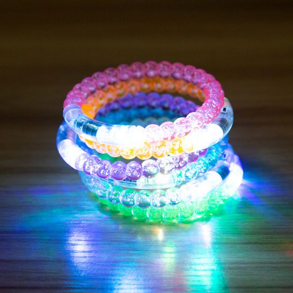 Bracciale led lampeggiante bracciale bracciale Dance Dance Disco Braggle Light Up Bangle di Halloween Carnival Neon Party 10pcs