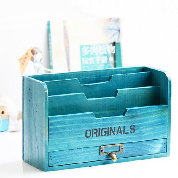 

decorative objects & figurines vintage wooden storage rack ornaments sundries box deskcrafts book file folder home living room decor gif