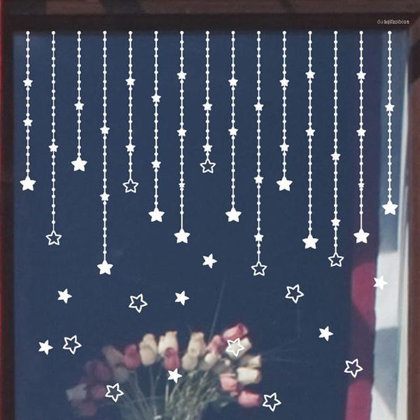 

christmas decorations window stickers removable merry star wall sticker decal mural home decor#251