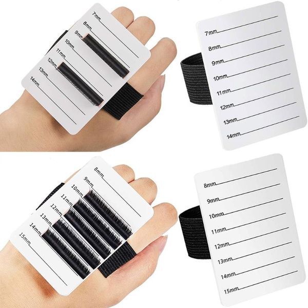 

false eyelashes 2pc fake eyelash extension hand pallet lash holder with bandage wrist strap tray strip grafting stand palette tools