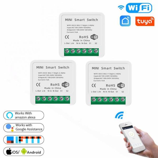 

smart home control arrival 16a mini wifi switch timer wireless switches automation compatible for tuya alexa google