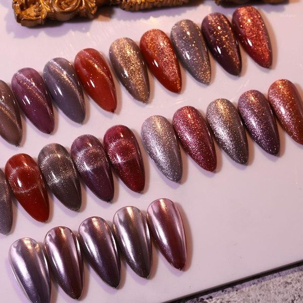 

nail art glitter powder mirror 3d cat eye effect quicksand shining for salon home diy deco m1, Silver;gold